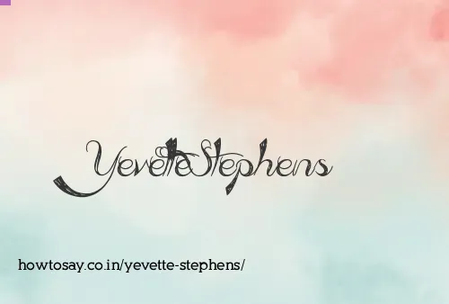 Yevette Stephens