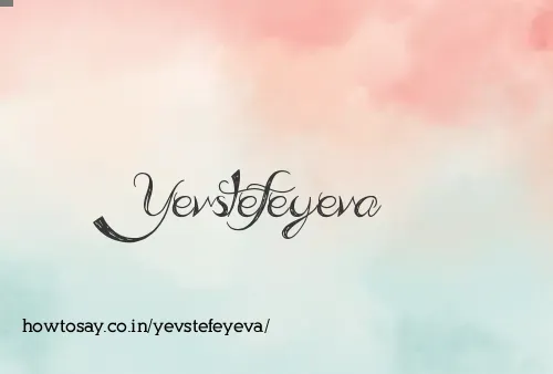 Yevstefeyeva