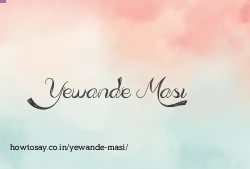 Yewande Masi