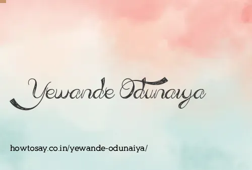 Yewande Odunaiya