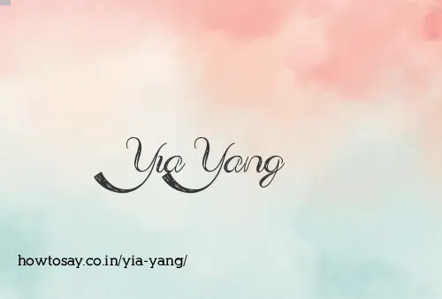 Yia Yang