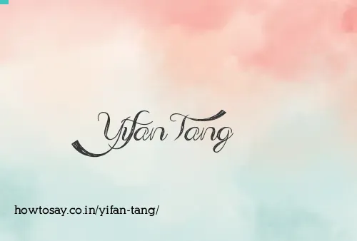 Yifan Tang