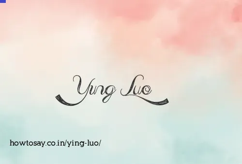 Ying Luo