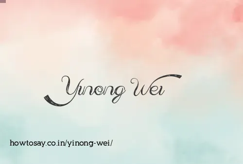 Yinong Wei