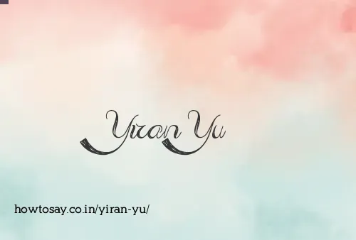 Yiran Yu
