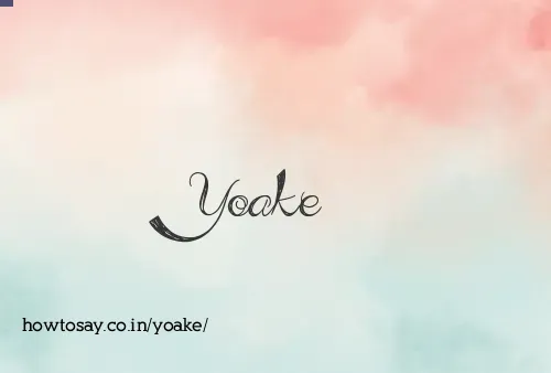 Yoake