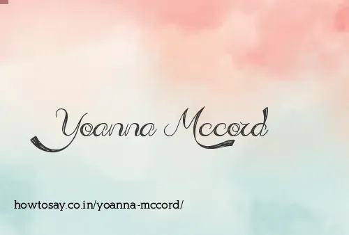Yoanna Mccord