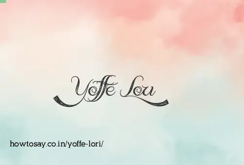 Yoffe Lori