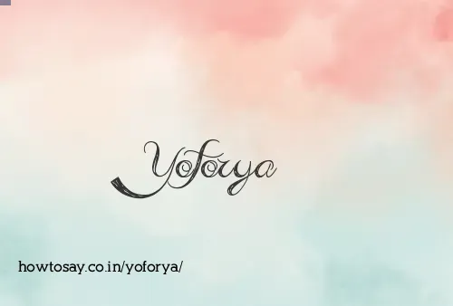 Yoforya