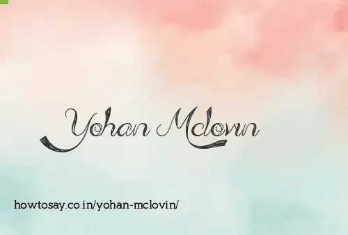 Yohan Mclovin