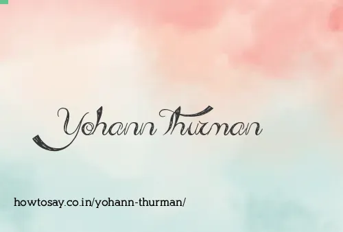 Yohann Thurman