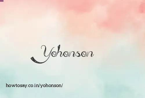 Yohonson