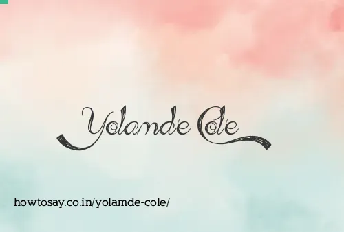 Yolamde Cole