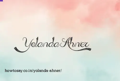 Yolanda Ahner