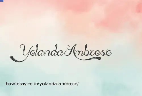 Yolanda Ambrose