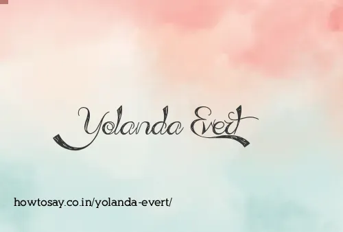 Yolanda Evert