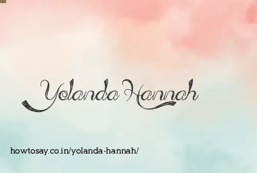 Yolanda Hannah