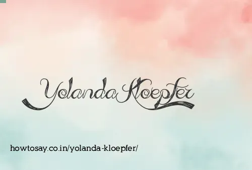 Yolanda Kloepfer