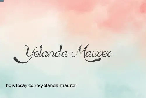 Yolanda Maurer