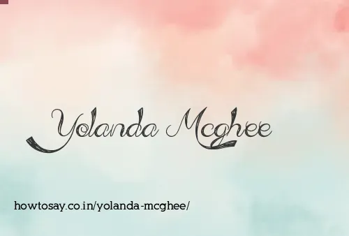 Yolanda Mcghee