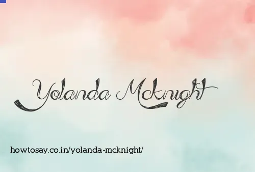 Yolanda Mcknight