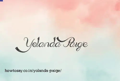Yolanda Paige