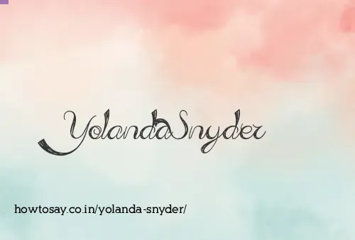 Yolanda Snyder
