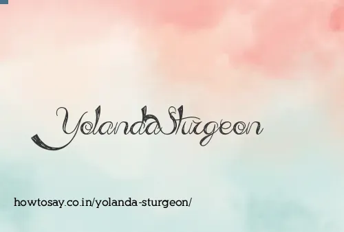Yolanda Sturgeon