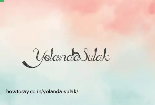 Yolanda Sulak