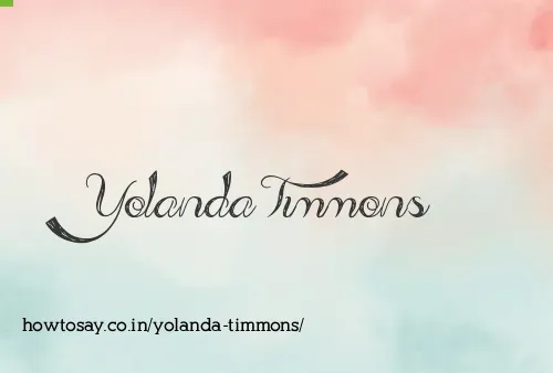 Yolanda Timmons