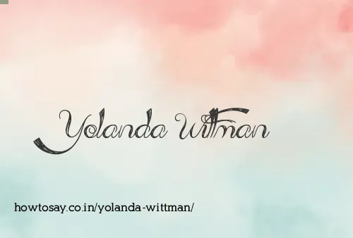 Yolanda Wittman