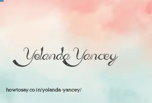 Yolanda Yancey