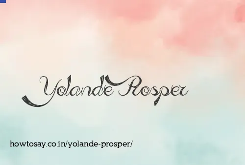 Yolande Prosper
