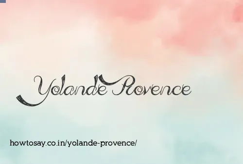 Yolande Provence