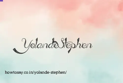 Yolande Stephen
