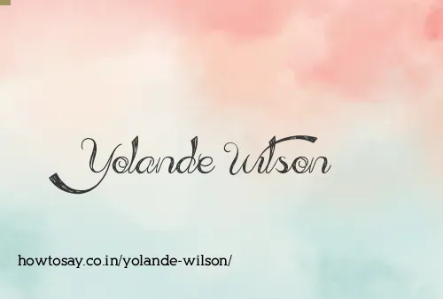 Yolande Wilson