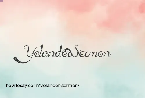 Yolander Sermon
