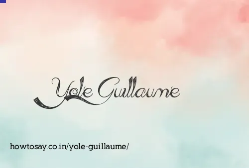 Yole Guillaume