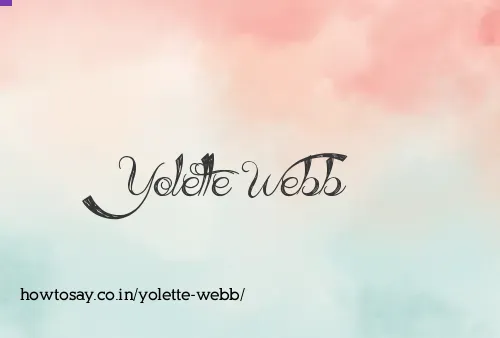 Yolette Webb