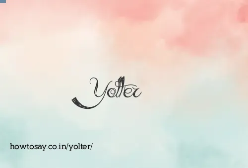 Yolter