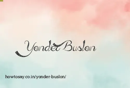 Yonder Buslon