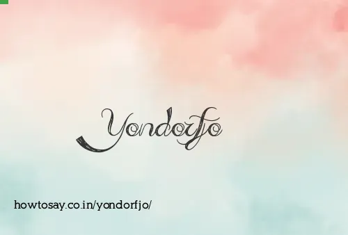 Yondorfjo