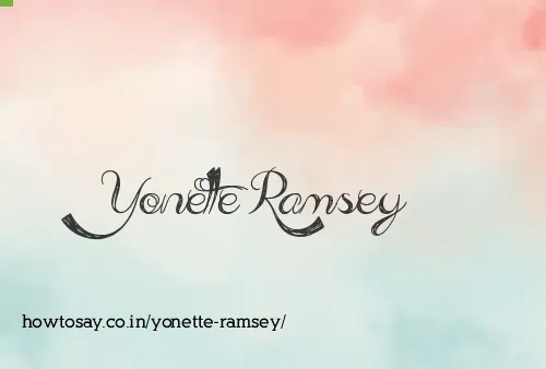 Yonette Ramsey