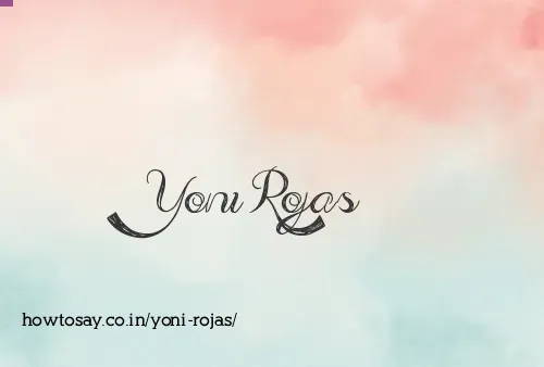 Yoni Rojas