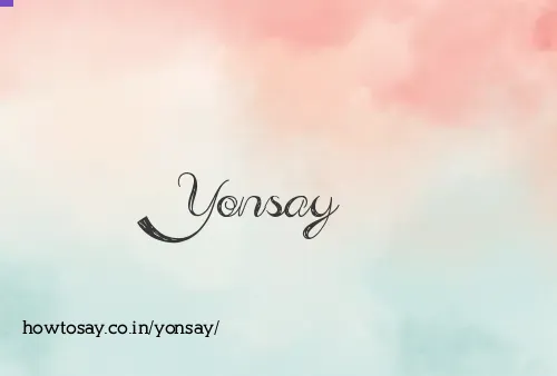 Yonsay