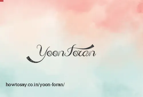 Yoon Foran