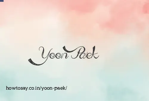 Yoon Paek