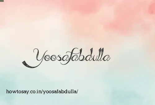 Yoosafabdulla