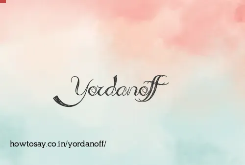 Yordanoff