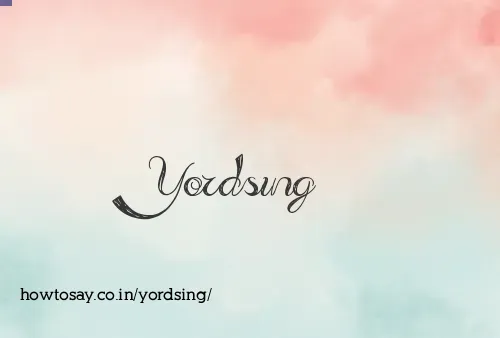 Yordsing